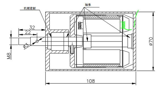 3200W 8Nm Outrunner فرش DC موتور قاعة الاستشعار المزود